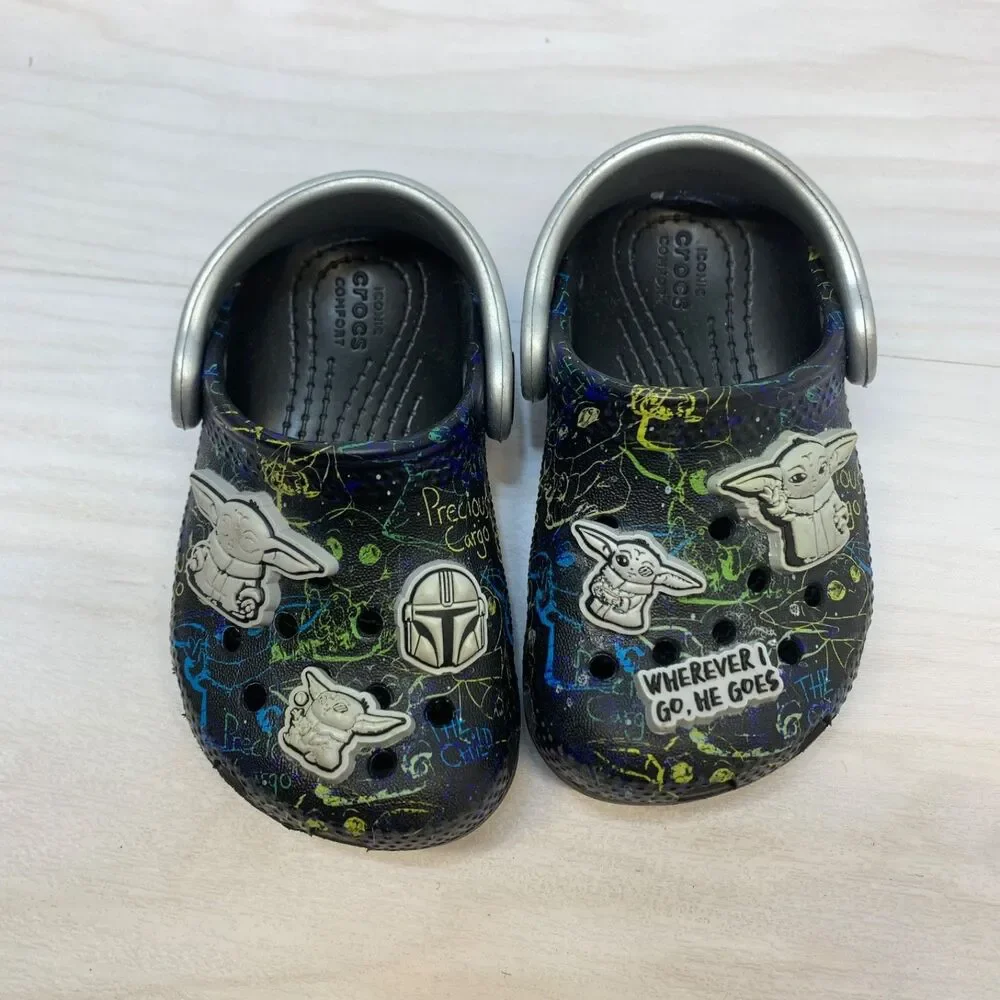 CROCS Toddler Size C5‎ Clog T Unisex Star Wars The Mandalorian Sandals